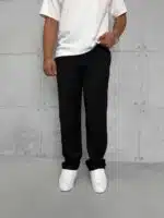 Baggy Kumaş Pantolon - Siyah - Görsel 3