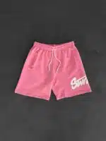 ST Büyük Baskılı Oversize Şort - Pembe