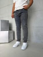 Premium İmzalı Seri Slim Fit Pantolon - Taşlamalı Kül Gri