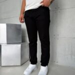 Premium İmzalı Seri Slim Fit Pantolon - Kömür Siyah