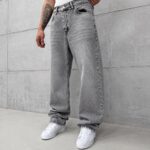 Premium İmzalı Seri Baggy Pantolon - Açık Gri Kar Kimyasal Bıyık 2016