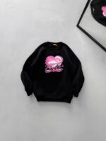 CRTS Heartline Baskılı Sweatshirt – Siyah
