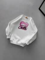 CRTS Heartline Baskılı Sweatshirt – Beyaz - Görsel 3