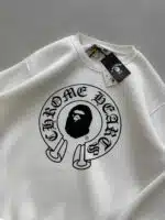 CH & BP  Baskılı Sweatshirt – Beyaz - Görsel 3