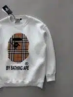 BP Plaid Ape Baskılı Sweatshirt – Beyaz - Görsel 3