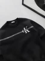 CK Göğüs Baskılı Sweatshirt – Siyah - Görsel 3