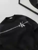 CK Göğüs Baskılı Sweatshirt – Siyah - Görsel 3