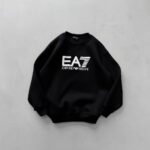 EA7 Göğüs Baskılı Sweatshirt – SİYAH