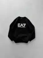 EA7 Göğüs Baskılı Sweatshirt – SİYAH