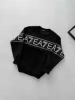 EA7 Göğüs & Kol Baskılı Sweatshirt – SİYAH - Görsel 2