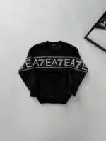EA7 Göğüs & Kol Baskılı Sweatshirt – SİYAH