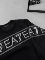 EA7 Göğüs & Kol Baskılı Sweatshirt – SİYAH - Görsel 3