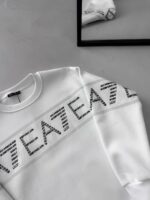 EA7 Göğüs & Kol Baskılı Sweatshirt – BEYAZ - Görsel 3