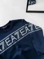 EA7 Göğüs & Kol Baskılı Sweatshirt – LACİVERT - Görsel 3