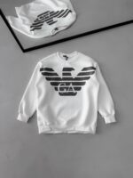 EA7 Göğüs Baskılı Reflektörlü Sweatshirt – BEYAZ