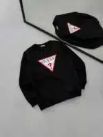 GS Triangle Logo Göğüs Baskılı Sweatshirt – SİYAH - Görsel 2