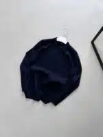 Kendinden Desenli Hemşire Yaka Premium Poliamid Triko - Lacivert - Görsel 2
