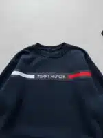 TM Göğüs Baskılı 3 İplik Oversize Sweatshirt – Lacivert - Görsel 3