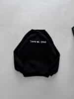 TM Nakış Detaylı 3 İplik Oversize Sweatshirt – Siyah
