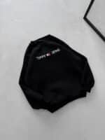 TM Nakış Detaylı 3 İplik Oversize Sweatshirt – Siyah - Görsel 2