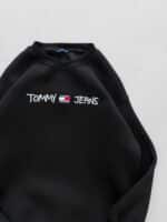 TM Nakış Detaylı 3 İplik Oversize Sweatshirt – Siyah - Görsel 3