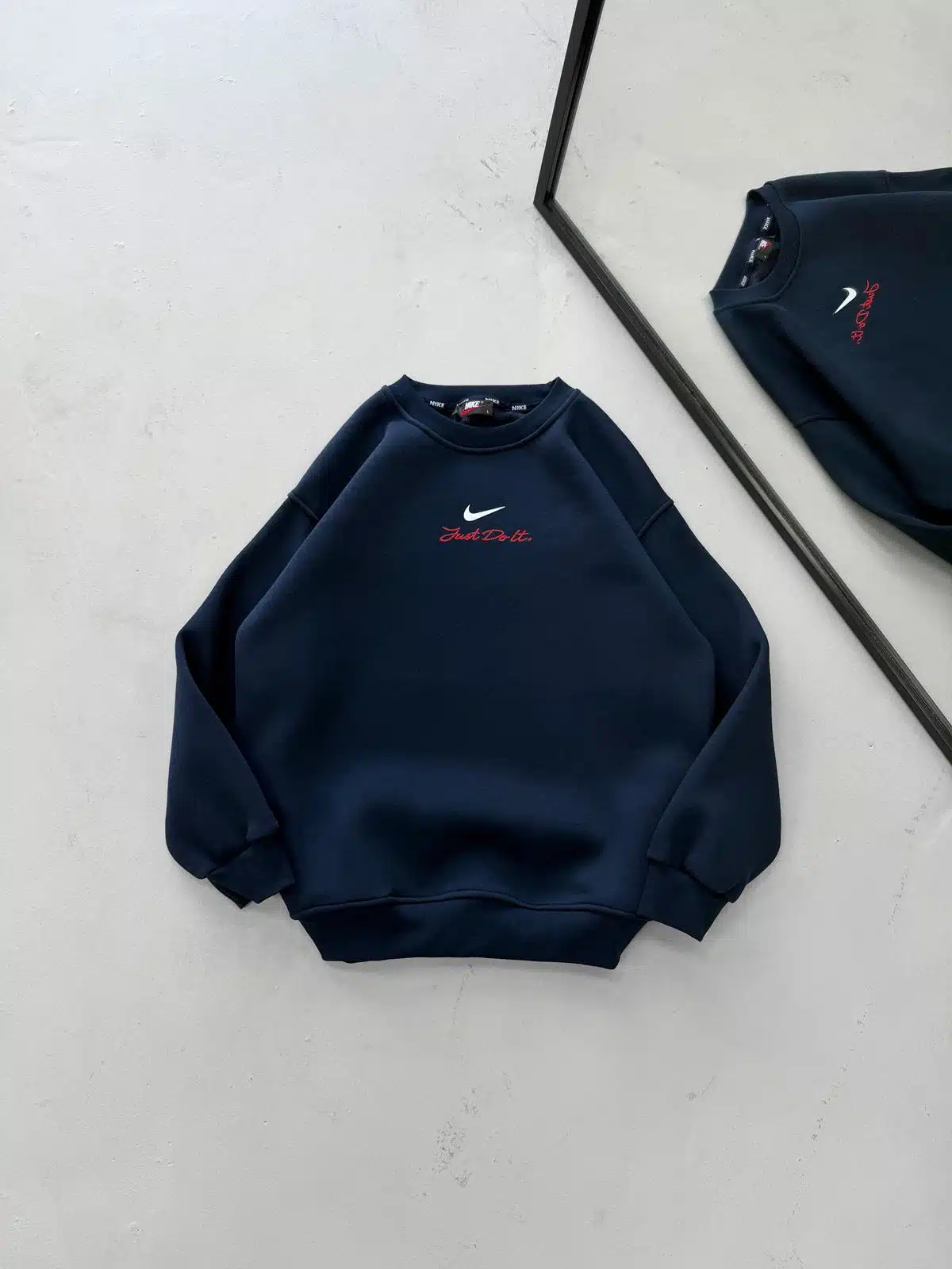 WhatsApp Image 2026-08-29 at 16.45.34 (6) NK Göğüs & Sırt Baskılı 3 İplik Oversize Sweatshirt – Lacivert - Görsel 1