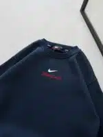 NK Göğüs & Sırt Baskılı 3 İplik Oversize Sweatshirt – Lacivert - Görsel 2