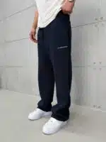 L&B Lastikli Stoper Paça Baggy 3 İplik Eşofman - Lacivert - Görsel 2