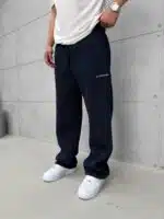 L&B Lastikli Stoper Paça Baggy 3 İplik Eşofman - Lacivert