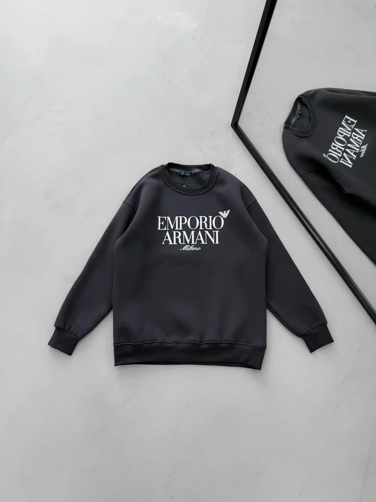 WhatsApp Image 2026-08-31 at 22.39.28 E/A Göğüs Baskılı 3 İplik Oversize Sweatshirt – Antrasit - Görsel 1