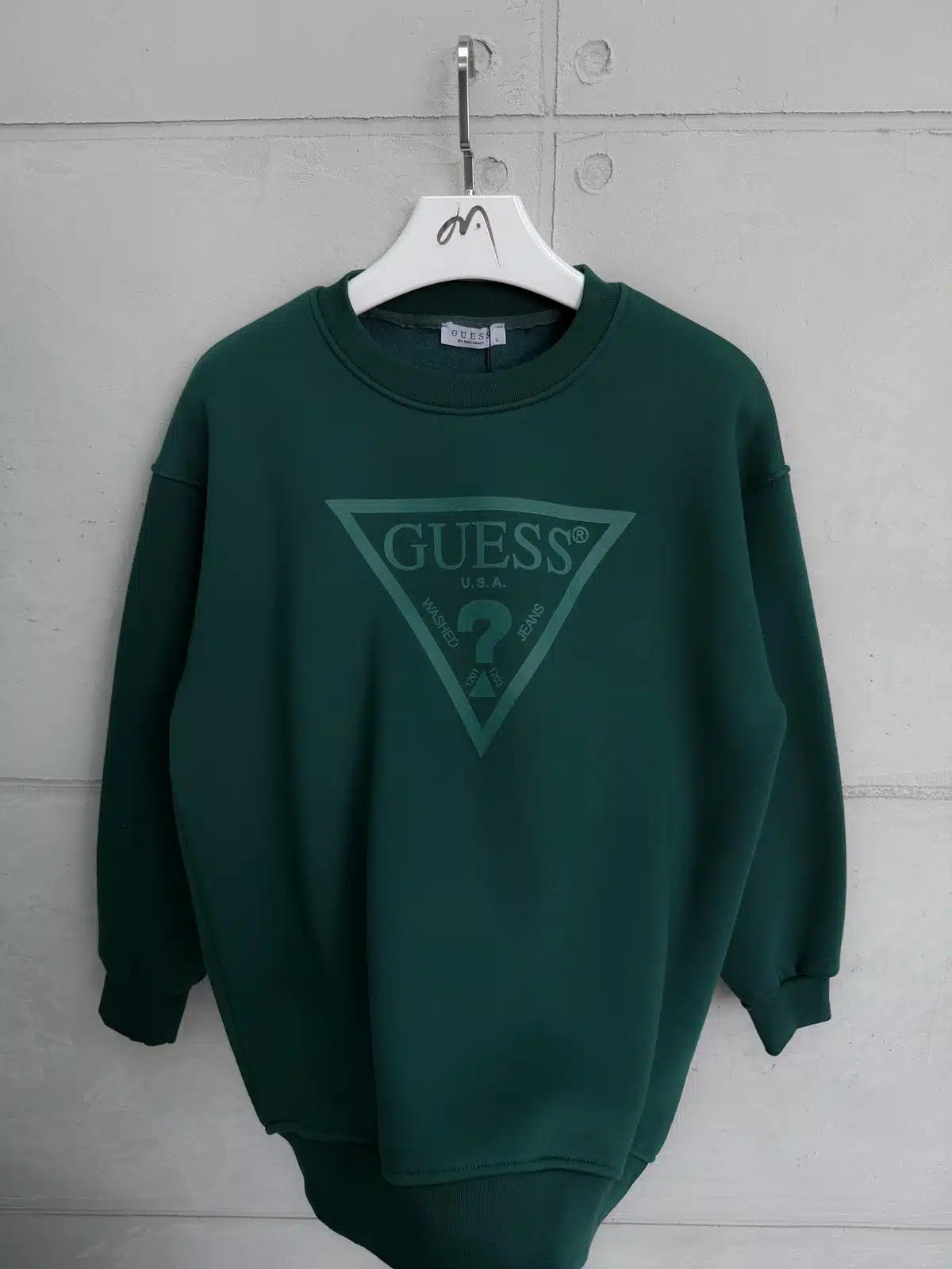 WhatsApp Image 2026-08-31 at 23.50.19 G&S Göğüs Baskılı 3 İplik Oversize Sweatshirt – Yeşil - Görsel 1