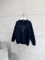 G&S Göğüs Baskılı 3 İplik Oversize Sweatshirt – Lacivert - Görsel 2