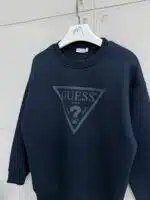 G&S Göğüs Baskılı 3 İplik Oversize Sweatshirt – Lacivert - Görsel 3
