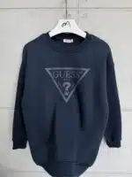 G&S Göğüs Baskılı 3 İplik Oversize Sweatshirt – Lacivert