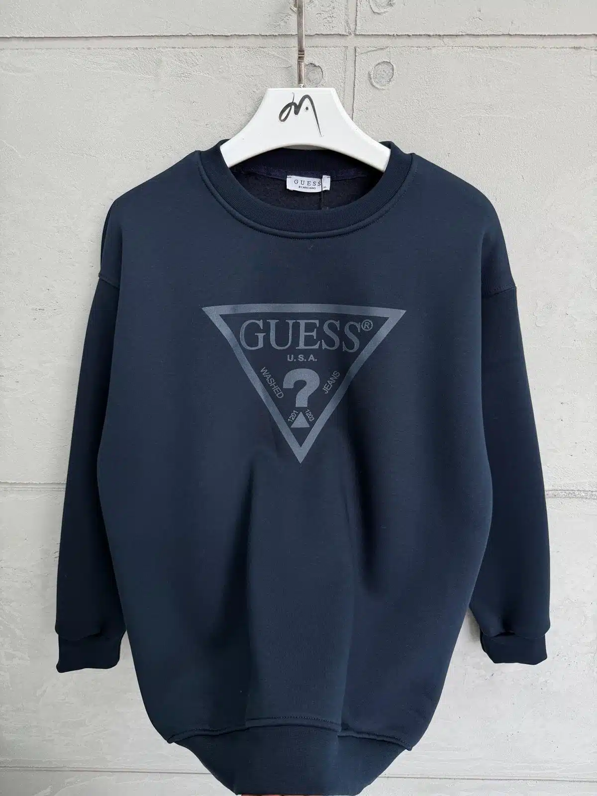 WhatsApp Image 2026-08-31 at 23.50.30 G&S Göğüs Baskılı 3 İplik Oversize Sweatshirt – Lacivert - Görsel 1