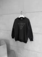 G&S Göğüs Baskılı 3 İplik Oversize Sweatshirt – Antrasit - Görsel 2