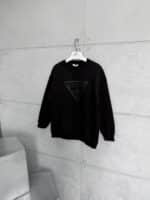 G&S Göğüs Baskılı 3 İplik Oversize Sweatshirt – Siyah - Görsel 2