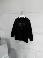 G&S Göğüs Baskılı 3 İplik Oversize Sweatshirt – Siyah - Görsel 2