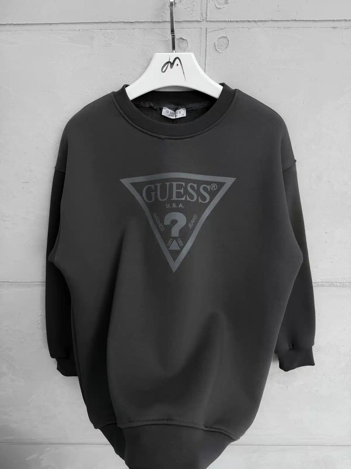 WhatsApp Image 2026-08-31 at 23.50.44 G&S Göğüs Baskılı 3 İplik Oversize Sweatshirt – Antrasit - Görsel 1