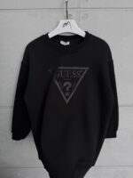 G&S Göğüs Baskılı 3 İplik Oversize Sweatshirt – Siyah