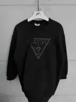 G&S Göğüs Baskılı 3 İplik Oversize Sweatshirt – Siyah