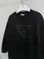G&S Göğüs Baskılı 3 İplik Oversize Sweatshirt – Siyah - Görsel 3