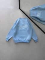 ST Göğüs & Sırt Nakışlı 3 İplik Oversize Sweatshirt – Bebe Mavisi - Görsel 3