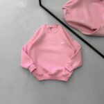 ST Göğüs & Sırt Nakışlı 3 İplik Oversize Sweatshirt – Pembe