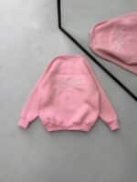 ST Göğüs & Sırt Nakışlı 3 İplik Oversize Sweatshirt – Pembe - Görsel 3