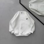 ST Göğüs & Sırt Nakışlı 3 İplik Oversize Sweatshirt – Beyaz