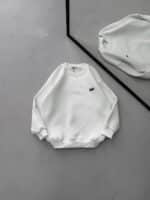 ST Göğüs & Sırt Nakışlı 3 İplik Oversize Sweatshirt – Beyaz
