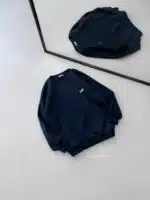 ST Göğüs & Sırt Nakışlı 3 İplik Oversize Sweatshirt – Lacivert - Görsel 2