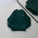 ST Göğüs & Sırt Nakışlı 3 İplik Oversize Sweatshirt – Yeşil