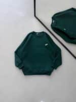 ST Göğüs & Sırt Nakışlı 3 İplik Oversize Sweatshirt – Yeşil